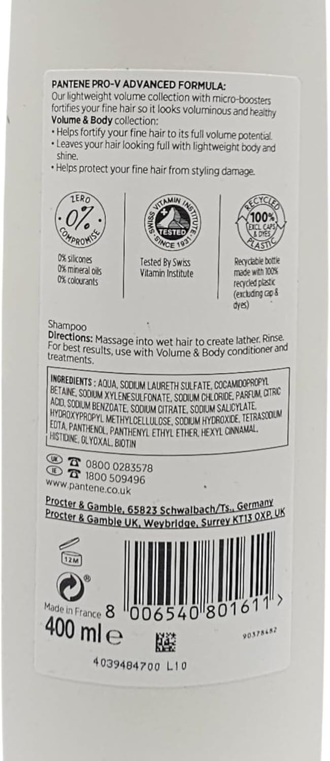 Pantene Repair & Protect Shampoo 400ml x2 Pack Strengthening Pro-V Formula by Pantene