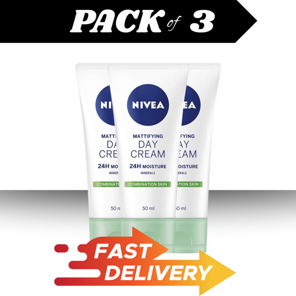 NIVEA Oil Free Moisturising Day Cream 50ml x3 | Oily & Combination Skin Care