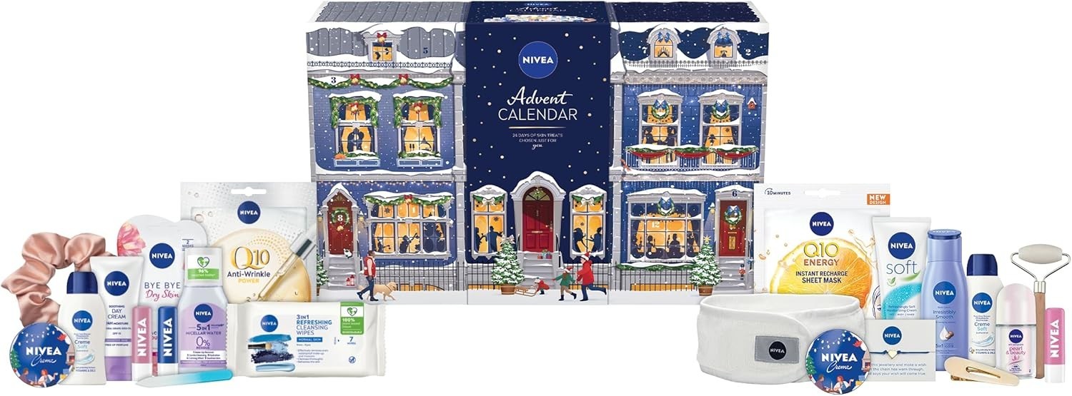 NIVEA Advent Calendar 2023 | Women’s Skincare Gift Set with 24 Beauty Treats by NIVEA
