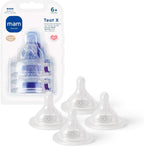 MAM Teats Size X Extra Fast Flow | 4 Pack Silicone | For Thicker Liquids 6m+ by MAM