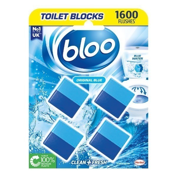 Bloo In Cistern Twin Blocks Blue Toilet Cleaner 20 Pack