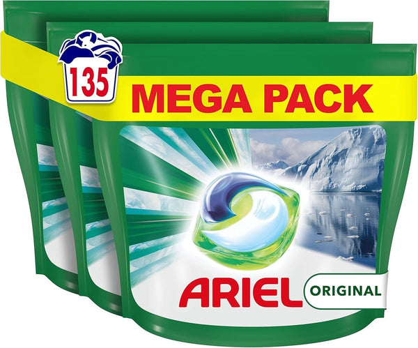 Ariel All In 1 Pods Detergent 135 Washes Original Fresh
