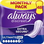 Always Discreet Incontinence Pads Women Ultimate Day 48 Pack | Absorbency 6 by Always Discreet