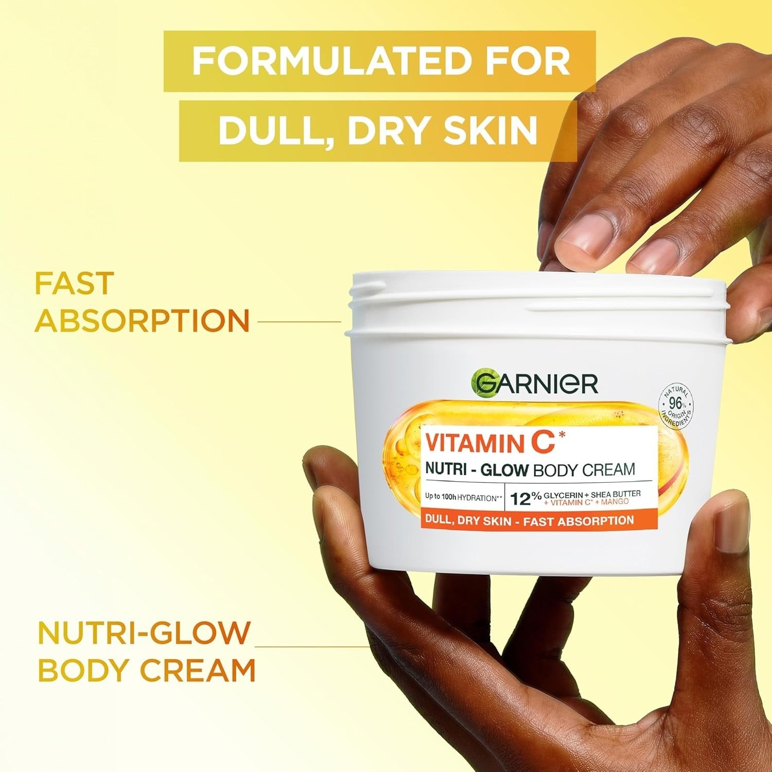 Garnier Body Superfood Mango & Vitamin C Cream 380ml for Dry Dull Skin by Garnier