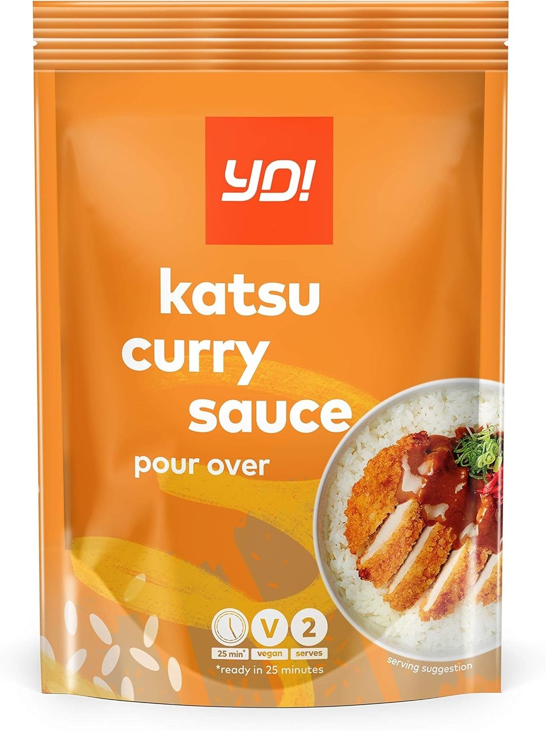 YO! Aromatic Katsu Curry Sauce 100g - 12 Vegan & Vegetarian Pouches UK by Yo!