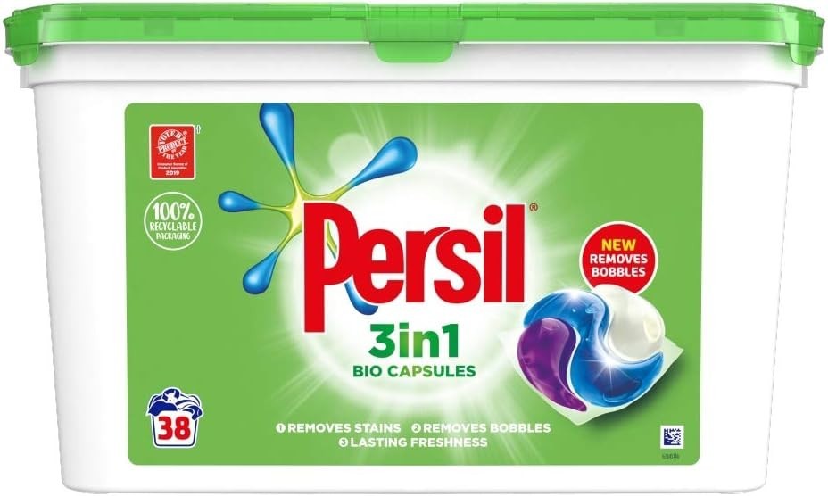 Persil Bio Laundry Capsules 38 Washes | Stain Remover Fresh Scent Biodegradable by Persil