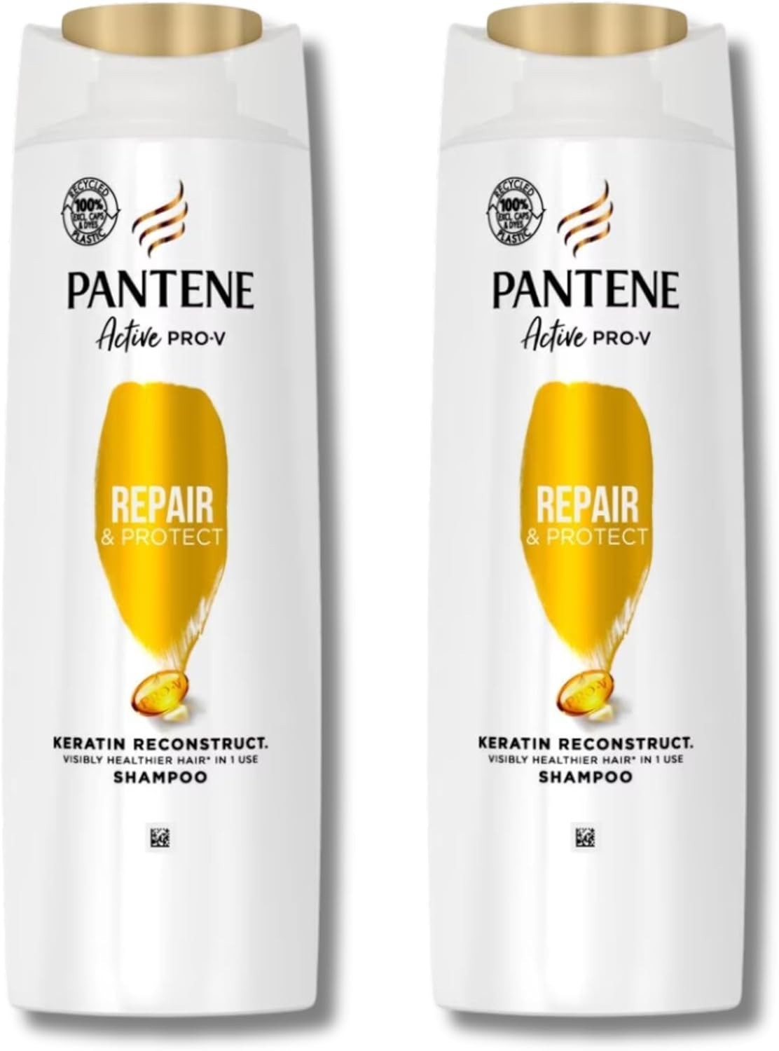 Pantene Repair & Protect Shampoo 400ml x2 Pack Strengthening Pro-V Formula by Pantene