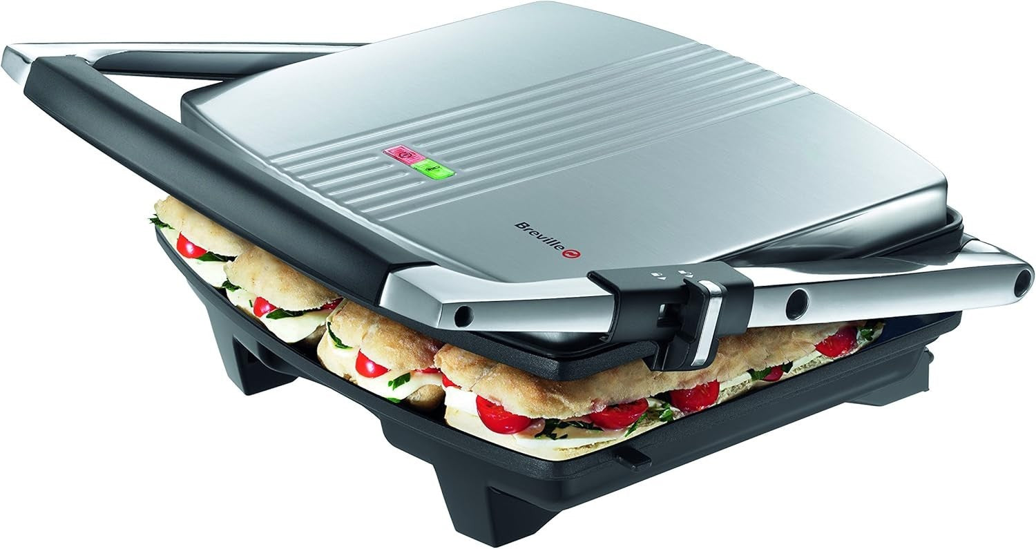Breville 4-Slice Sandwich & Panini Press Toastie Maker | Non-Stick Stainless by Breville