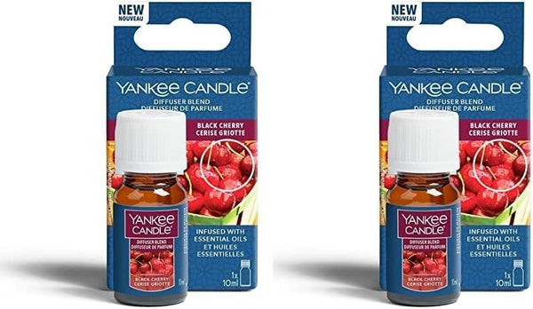 Yankee Candle Ultrasonic Aroma Diffuser Oil Black Cherry 10ml Pack of 2