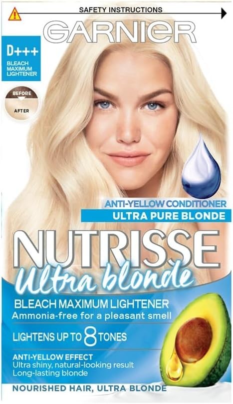 Garnier Nutrisse Ultra Blonde D+++Bleach Maximum Lightener Hair Dye Ammonia Free