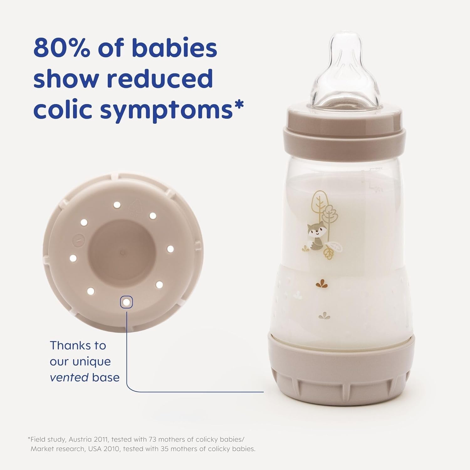 MAM Easy Start Anti-Colic Baby Bottles 2x320ml | Self-Sterilising | Size 3 Teats by MAM
