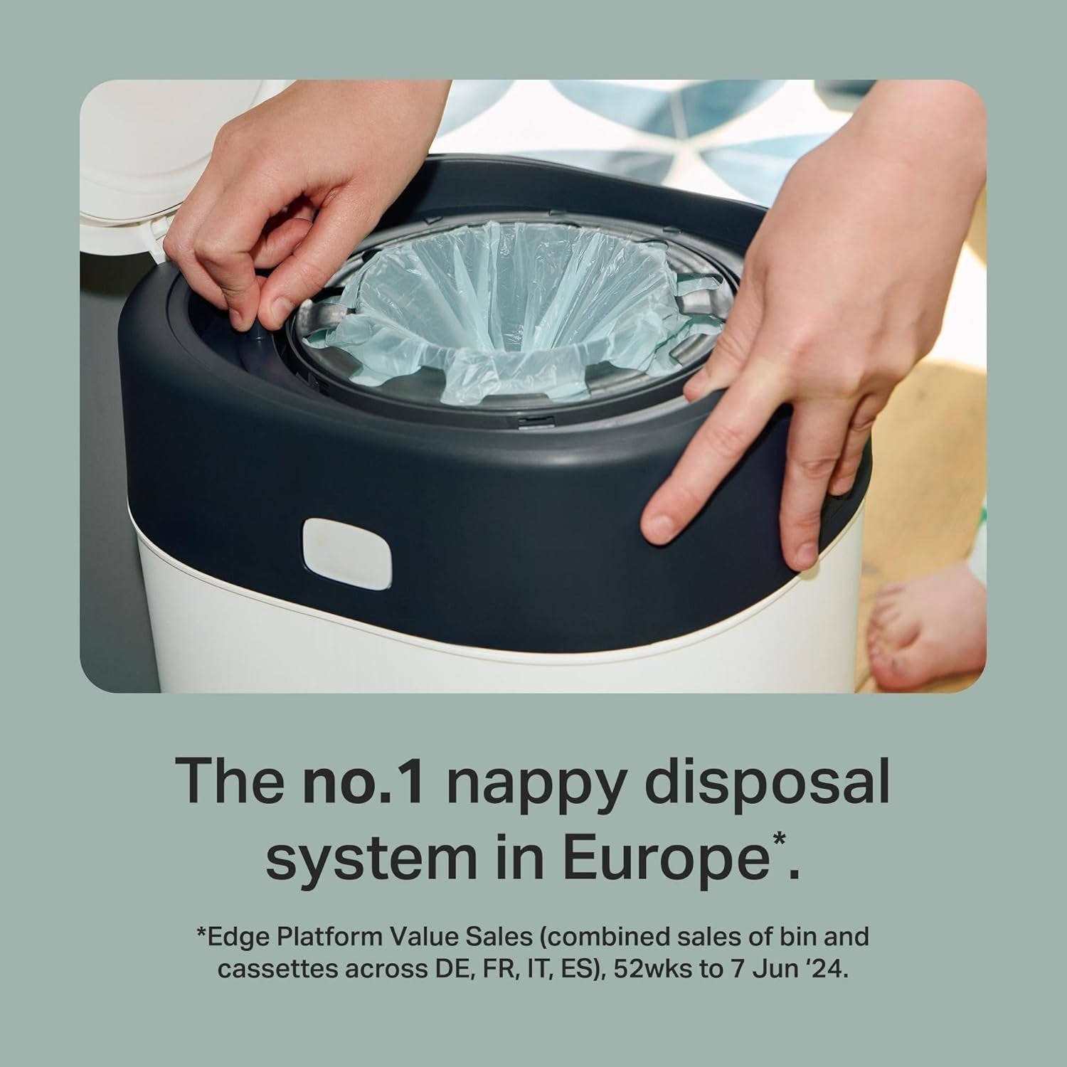 Tommee Tippee Twist & Click Nappy Bin Refills 6pk | Sangenic Tec Compatible by Tommee Tippee