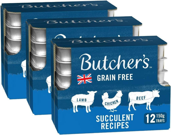Butcher's Hypoallergenic Lamb Chicken Beef Trays 150g