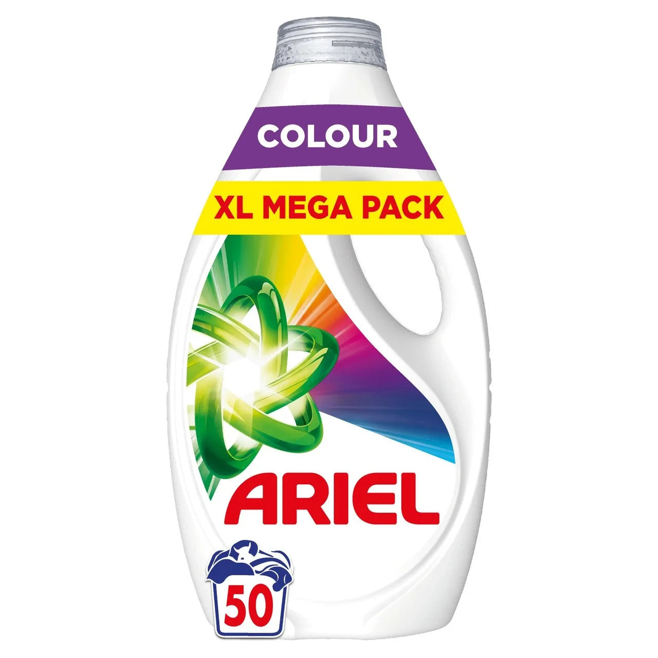 Ariel Washing Liquid Detergent 50 Washes Colour Brilliant Stain Removal Cold by Ariel
