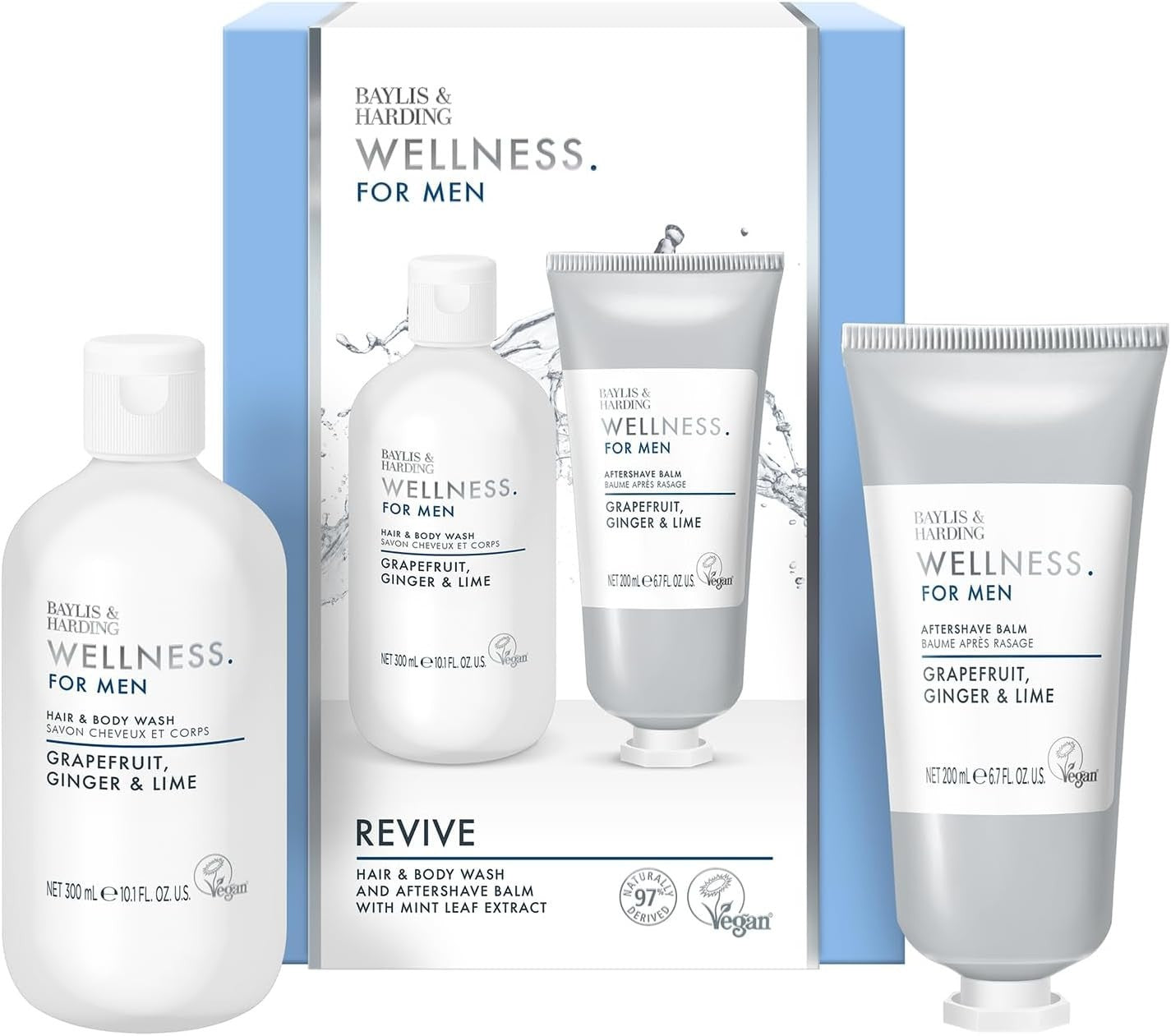 Baylis & Harding Men’s Revived & Ready Gift Set Vegan Friendly Skincare Shower by Baylis & Harding
