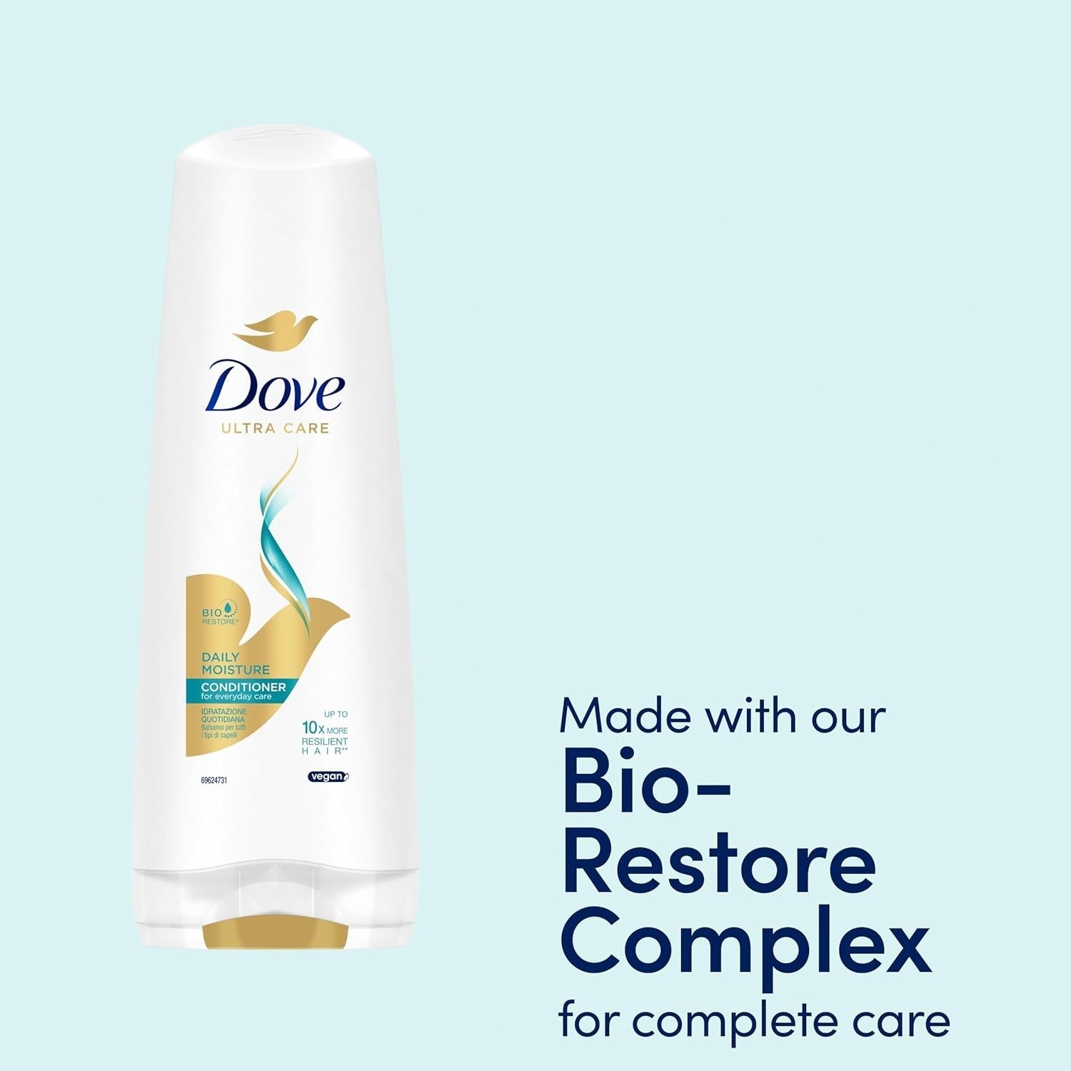 Dove Daily Moisture Conditioner 350ml x6 Nourishing Smooth Hair, Damage Care by Dove