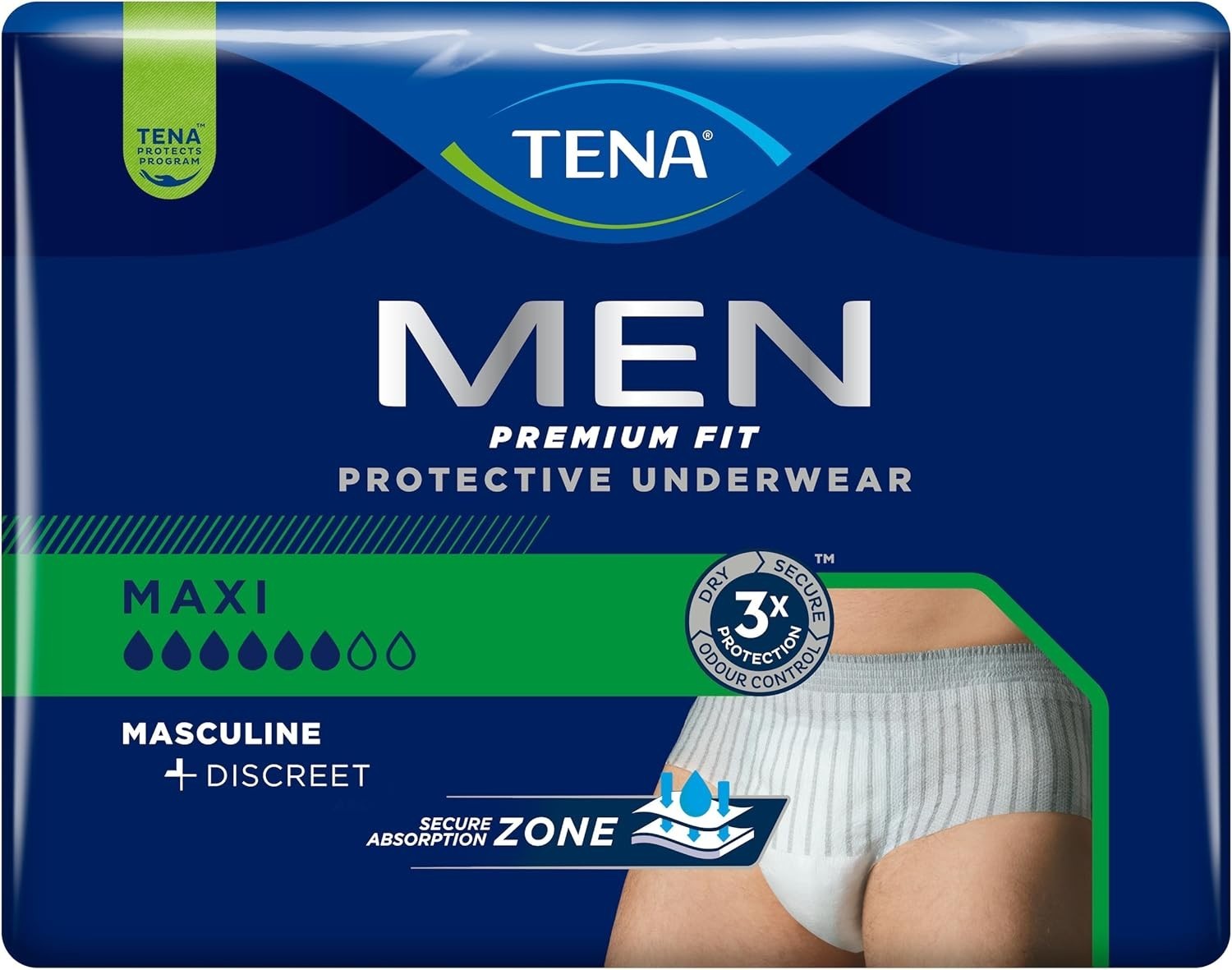 TENA Men Premium Fit Level 4 Protective Underwear L/XL 96 Disposable Pack by Tena