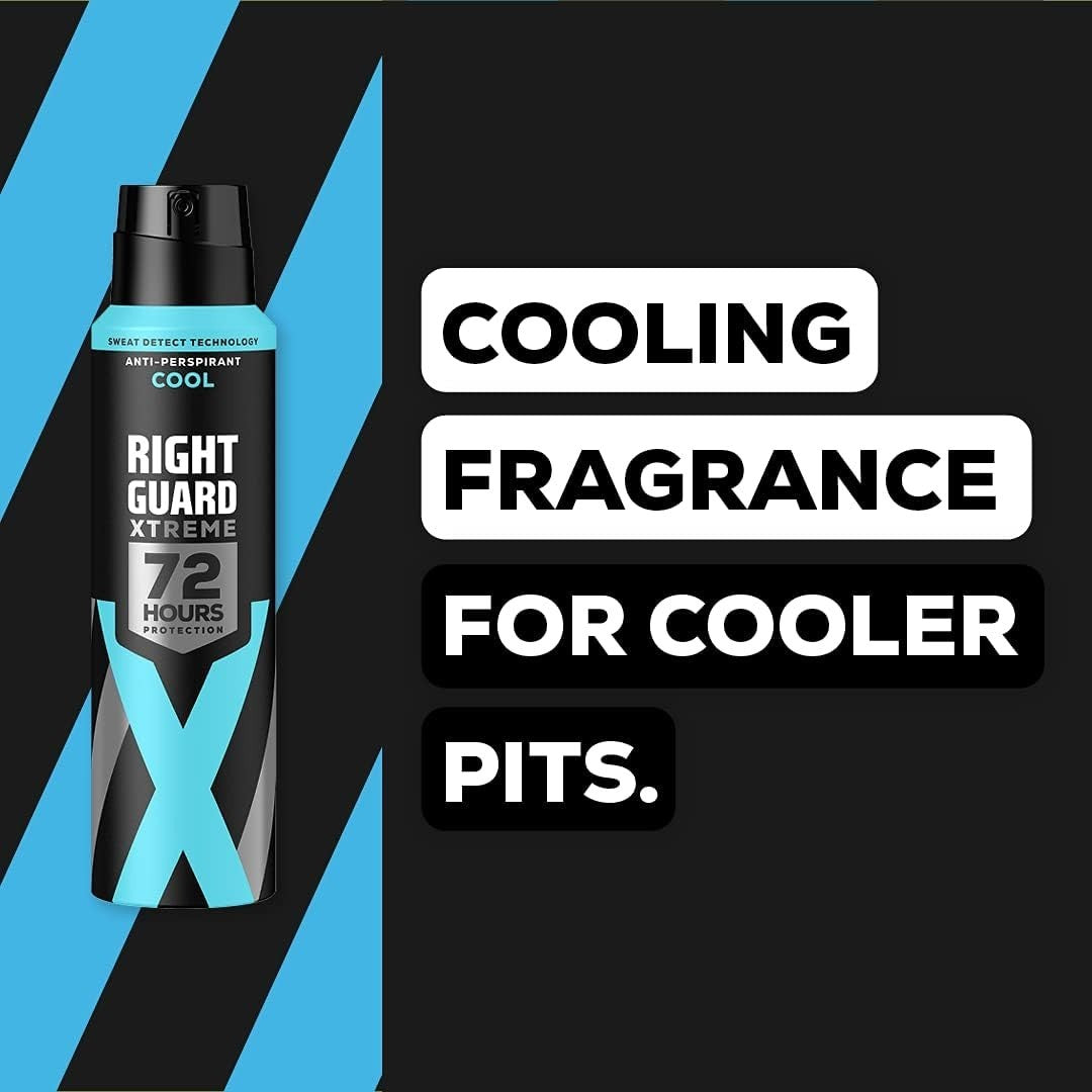 Right Guard Men’s Deodorant Xtreme Cool Anti-Perspirant Spray 150ml 6 Pack by Right Guard