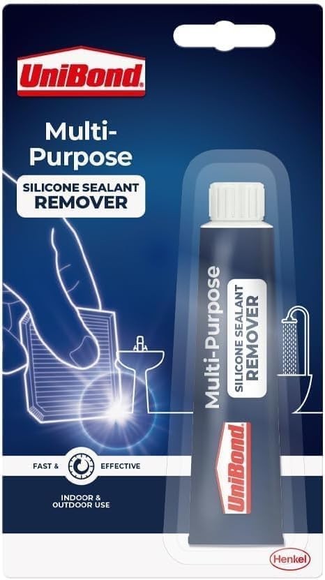 Unibond Silicone Sealant Remover 80ml | High-Strength for Tiles, Baths & Toilets