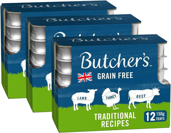 Butcher's Wet Dog Food Trays Grain Free Traditional Recipes 150g – Healthy Meals