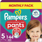 Pampers Premium Protection Nappy Pants Size 5 144 Pack 12-17kg Monthly Box by Pampers