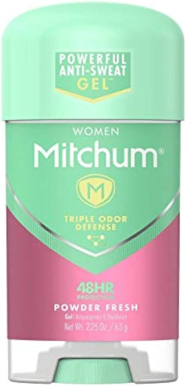 Mitchum Women Antiperspirant Gel – Powder Fresh Scent | Alcohol-Free Deodorant