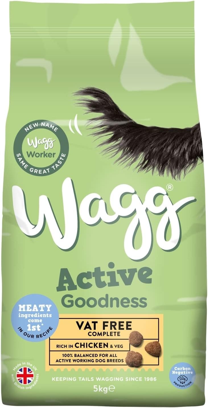 Wagg Worker Complete Adult Dry Dog Food Chicken Flavour 5kg Kibble Bag by Wagg
