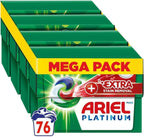 Ariel Platinum PODS Washing Liquid Detergent 76 Capsules Extra Stain Removal by Ariel