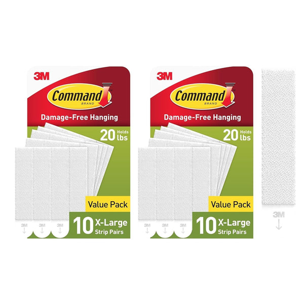 Command XL Picture Hanging Strips 20 Pairs White 20 LB
