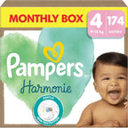 Pampers Harmonie Size 4 Nappies 174 Pack 9-14kg Monthly Baby Diapers Gentle Care by Pampers