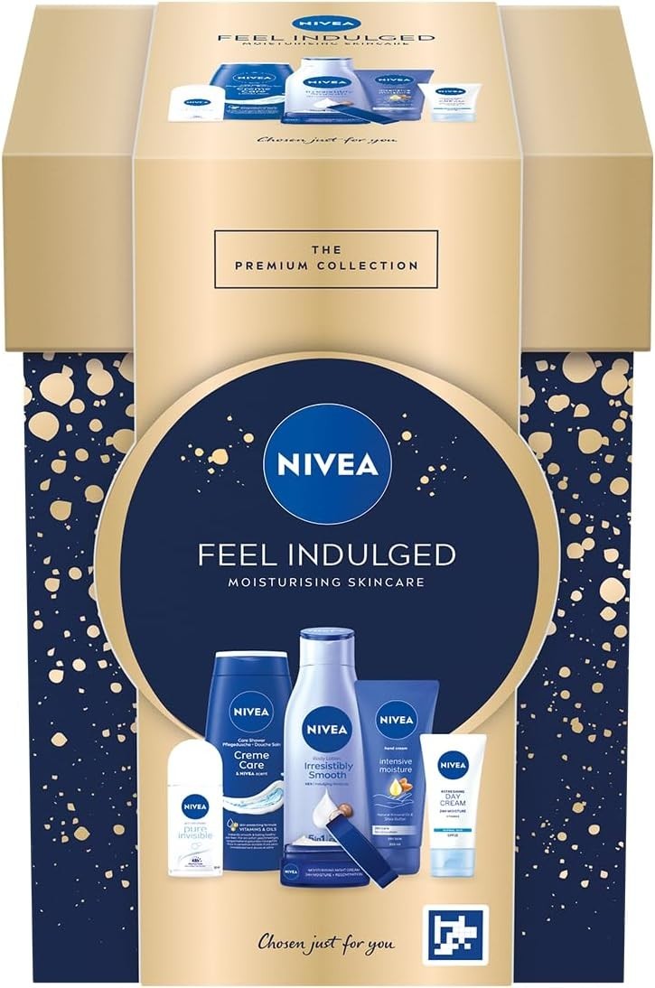 NIVEA Feel Indulged Skincare Gift Set for Women Cream Lotion Deo & Shower by NIVEA