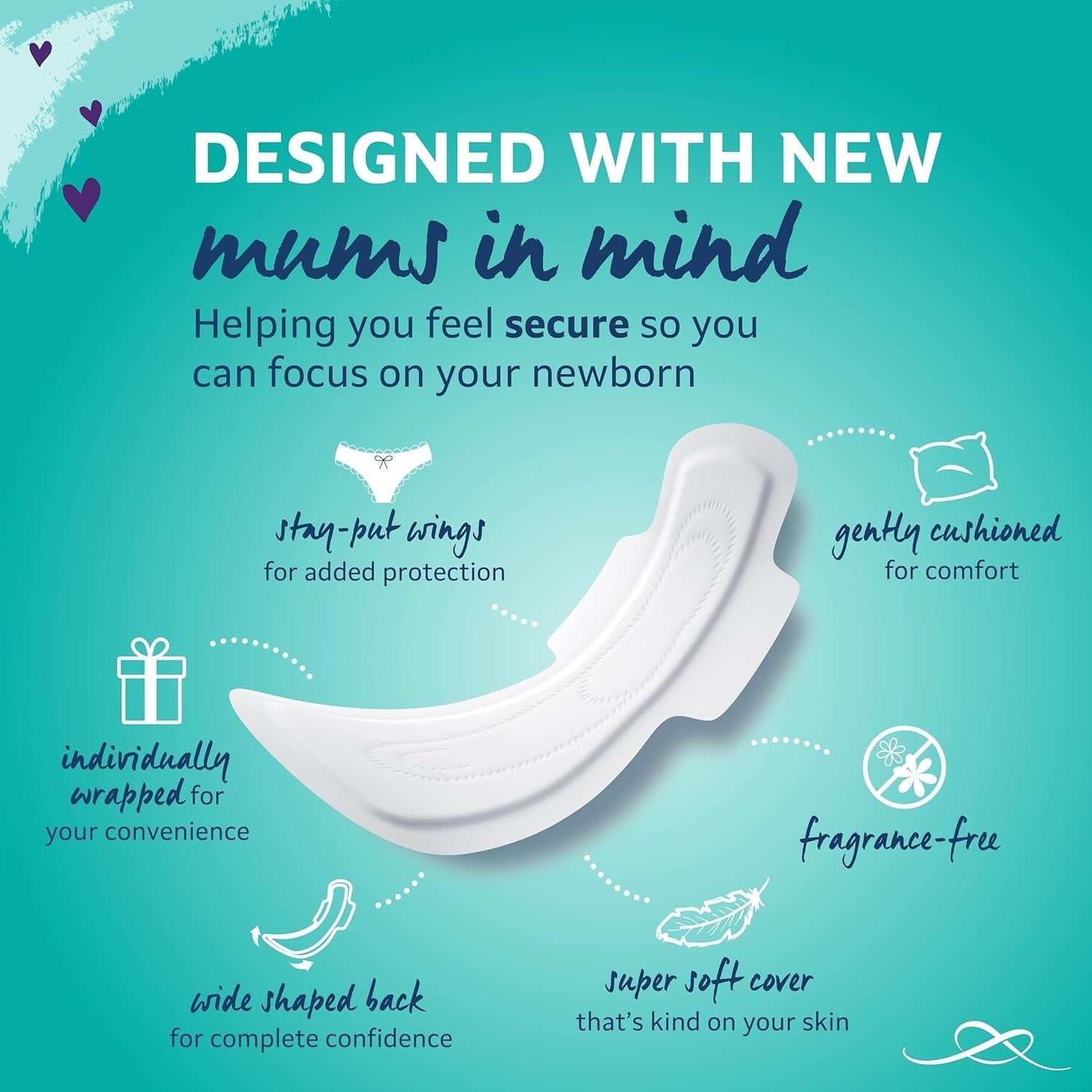 Lil-Lets Maternity Towels Extra Long Maxi Pads with Wings, 3 Packs (30) by Lil-Lets