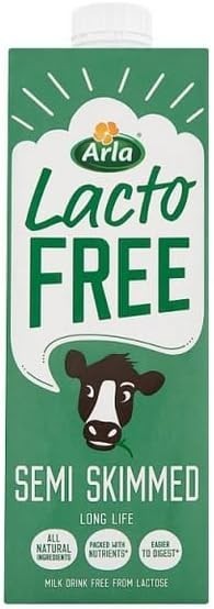 Lactose Free Arla Semi Skimmed Long Life Milk Case 10