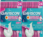 Gaviscon Double Action Mint Sachets 10ml x24, Pack of 48 for Heartburn Relief by Gaviscon