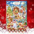 Lindt Lindor Teddy Advent Calendar 2024 170g | 24 Milk & White Xmas Chocolates by Lindt