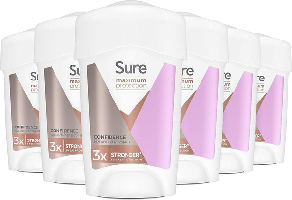 Sure Women Maximum Protection Confidence Cream Deodorant 45ml x6