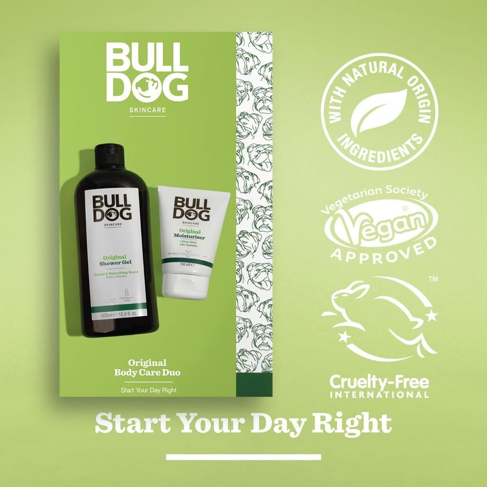 Bulldog Skincare Original Body Care Duo Gift Set Men’s Shower Gel & Moisturiser by BULLDOG