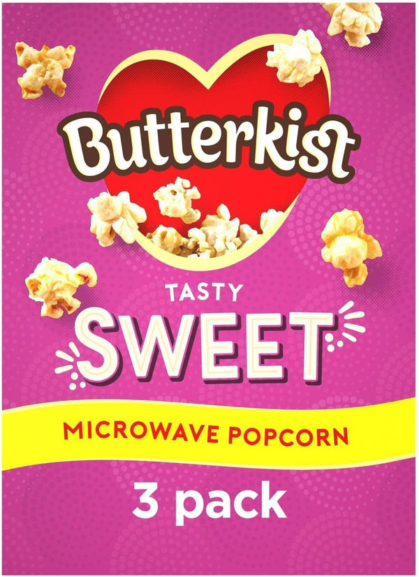 Butterkist Sweet Microwave Popcorn 30 Pack Case Vegetarian