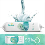 Pampers Aqua Pure Baby Wet Wipes 7 Packs (7x48) Gentle Sensitive Skin Care by Pampers