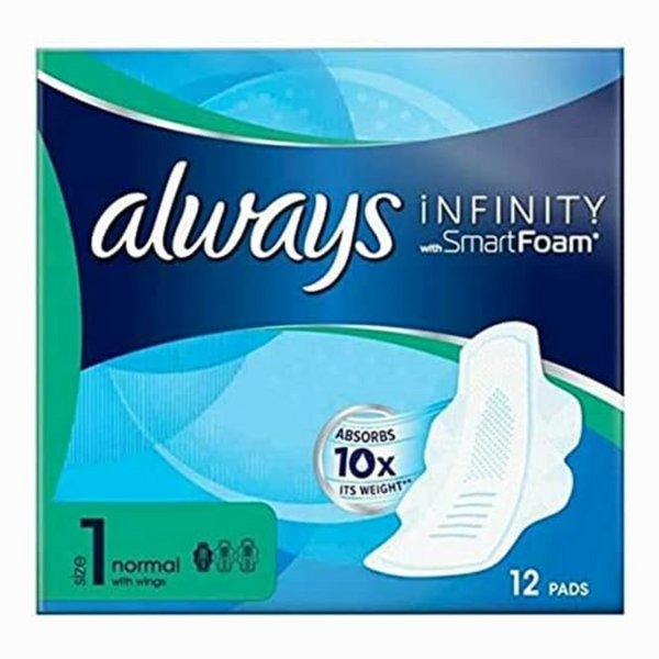 Always Infinity FlexProtect Pads Long Size 2 With Wings 72Ct