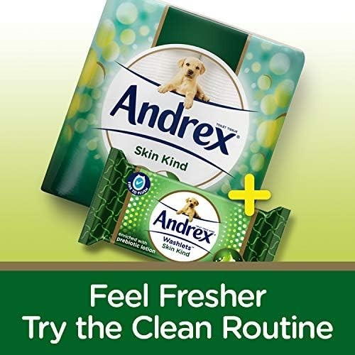 Andrex Skin Kind Toilet Rolls with Aloe Vera Extract – 54 Soft & Gentle Rolls by Andrex