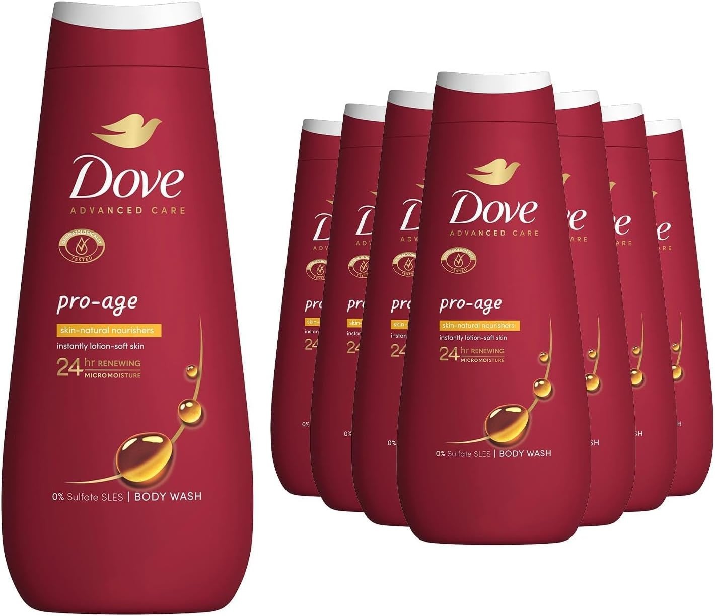 Dove Advanced Care Sulphate Free Body Wash 400ml x10 | Nourishing for Dry Skin by Dove