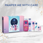 NIVEA Pamper Me With Care Gift Set 6pc | Women’s Skincare Moisturising Bundle by NIVEA