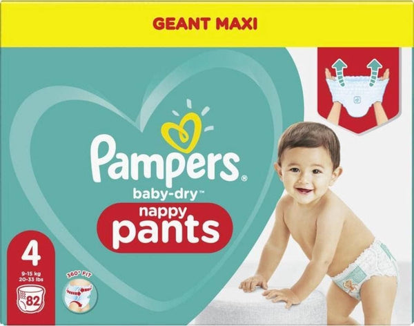 Pampers Baby-Dry Pants Size 4 Nappies – 82 Count Pull-Up Disposable Diapers