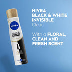 NIVEA Black & White Silky Smooth Deodorant Spray 250ml x6 Women 72H by NIVEA