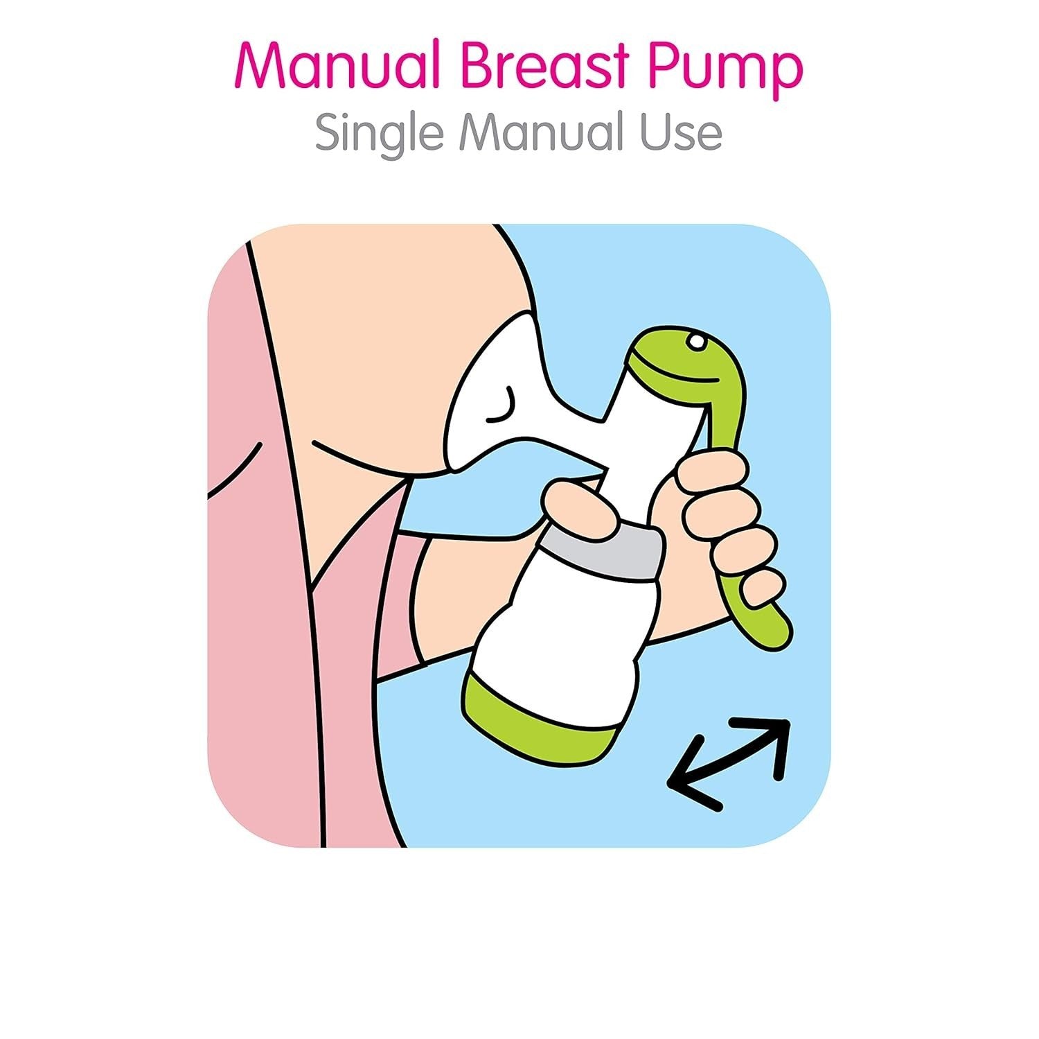 MAM E102 Manual Breast Pump + Anti-Colic Bottle 0+ Months Ergonomic Design by MAM