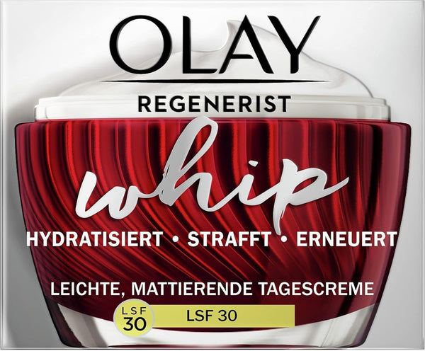 Olay Regenerist Whip Day Cream SPF 30 50ml | Lightweight Anti-Ageing Moisturiser