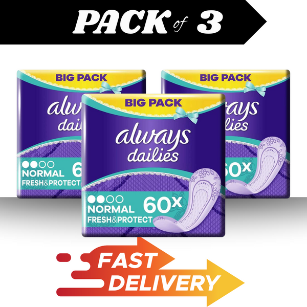 Always Dailies Fresh And Protect Pantyliners 180 Count