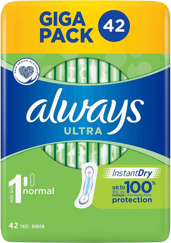 Always Ultra Sanitary Pads 42 Pack Extra Heavy Flow