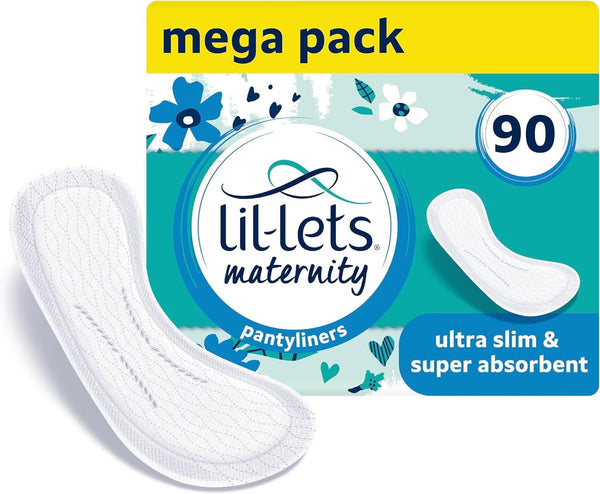 Lil-Lets Maternity Pantyliners Ultra Slim 90 Pack Pre & Post Birth Liners